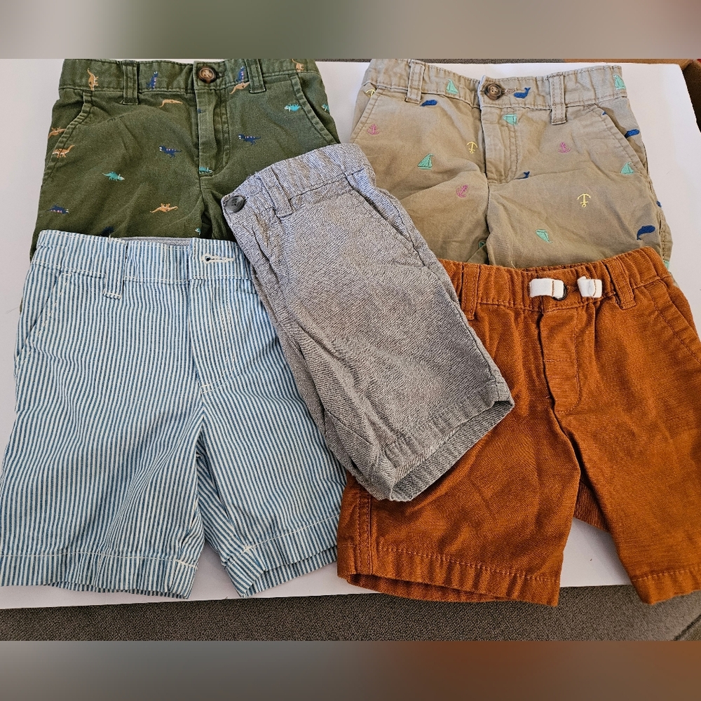Carter's Kids' Shorts Set - Green, Gray, Blue, Brown 3t
